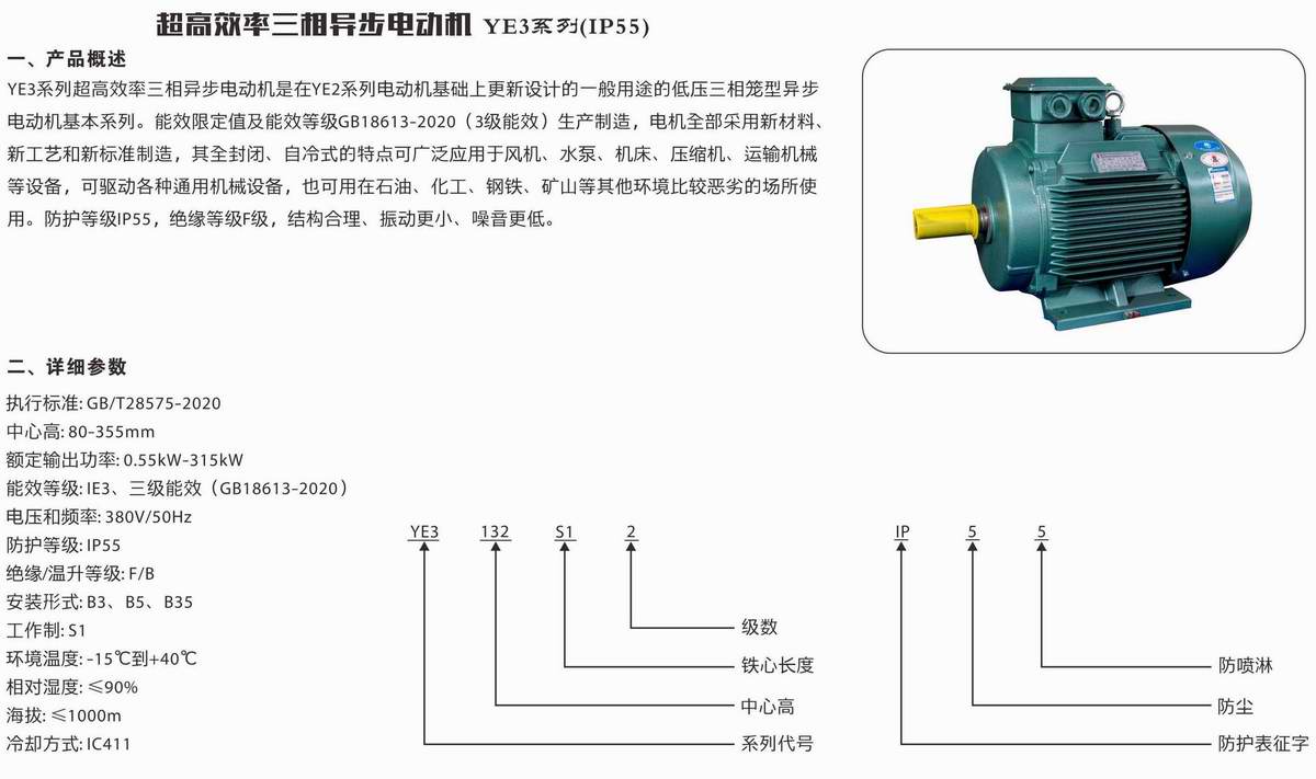 超高效率三相異步電動機(jī)  YE3系列 01 超高效率三相異步電動機(jī)  YE3系列 01