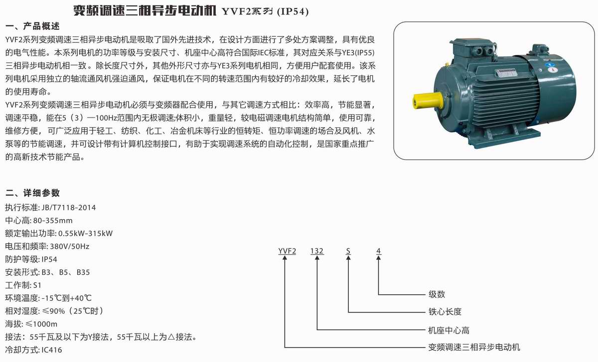 變頻調速三相異步電動機  YVF2系列 01 變頻調速三相異步電動機  YVF2系列 01